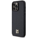 Dkny Leather Pattern Metal Logo MagSafe Case for iPhone 13 Pro / 13 - Black