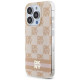 Dkny IML Checkered Mono Pattern & Printed Stripes MagSafe case for iPhone 13 Pro Max - pink