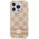 Dkny IML Checkered Mono Pattern & Printed Stripes MagSafe case for iPhone 13 Pro Max - pink
