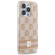 Dkny IML Checkered Mono Pattern & Printed Stripes MagSafe case for iPhone 13 Pro Max - pink