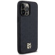 Dkny Leather Pattern Metal Logo MagSafe case for iPhone 14 Pro - black