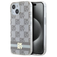 Dkny IML Checkered Mono Pattern & Printed Stripes MagSafe case for iPhone 15 / 14 / 13 - beige