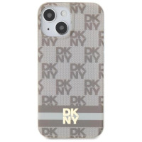 Dkny IML Checkered Mono Pattern & Printed Stripes MagSafe case for iPhone 15 / 14 / 13 - beige