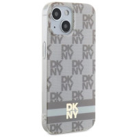 Dkny IML Checkered Mono Pattern & Printed Stripes MagSafe case for iPhone 15 / 14 / 13 - beige