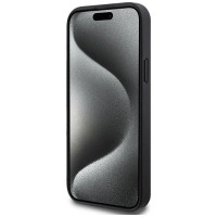 Dkny Leather Pattern Metal Logo MagSafe Case for iPhone 15/14/13 - Black