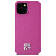 Dkny Leather Pattern Metal Logo MagSafe case for iPhone 15 / 14 / 13 - pink