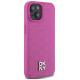 Dkny Leather Pattern Metal Logo MagSafe case for iPhone 15 / 14 / 13 - pink