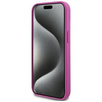 Dkny Leather Pattern Metal Logo MagSafe case for iPhone 15 / 14 / 13 - pink