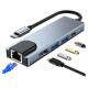 Tech-Protect HUB Tech-Protect V3 5in1 USB-C - USB-A 3.0 / USB-A 2.0 / USB-C / HDMI / RJ45 - gray