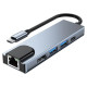 Tech-Protect HUB Tech-Protect V3 5in1 USB-C - USB-A 3.0 / USB-A 2.0 / USB-C / HDMI / RJ45 - gray