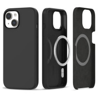 Tech-Protect Silicone MagSafe iPhone 15 Case - Matte Black