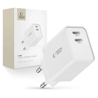 Tech-Protect C35W charger 2x USB-C PD 35W - white