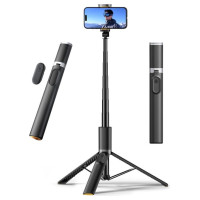 Tech-Protect L08S Bluetooth Selfie Stick with Remote Control, Tripod up to 141cm - Black