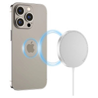 Tech-Protect QI15W-A30 MagSafe Inductive Charger with USB-C Cable - Silver