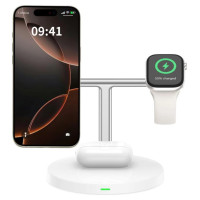 Tech-Protect QI15W-A35 3-in-1 Inductive Charger with MagSafe for Phone / AirPods / Apple Watch - White