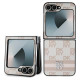 Dkny Checkered Pattern Printed Stripes Case for Samsung Galaxy Z Flip 6 - Pink