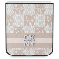 Dkny Checkered Pattern Printed Stripes Case for Samsung Galaxy Z Flip 6 - Pink