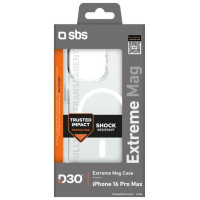 SBS Extreme Mag D3O MagSafe Case for iPhone 16 Pro Max - Transparent