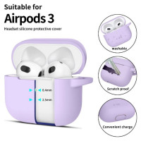 Tech-Protect Silicone Hook Case for Apple AirPods 3 - Purple