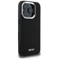 Dkny Plain Silver Logo MagSafe iPhone 16 Pro Case - Black