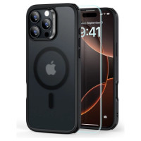 ESR Classic Hybrid Halolock MagSafe Case Set + Tempered Glass for iPhone 16 Pro Max - Semi-Transparent with Black Frame
