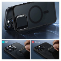 ESR Classic Hybrid Halolock MagSafe Case Set + Tempered Glass for iPhone 16 Pro Max - Semi-Transparent with Black Frame