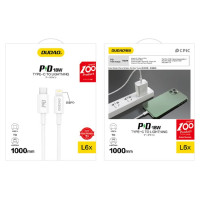 Dudao L6X USB-C - Lightning PD 20W 1m Cable - White