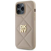 Dkny Quilted Stack Logo iPhone 14 Pro Case - Beige