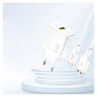 Dudao A23 2.4A USB-A Charger - White