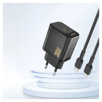 Dudao A27P 30W PD GaN USB-C Wall Charger - Black