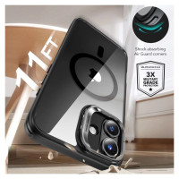 ESR Classic Hybrid Kickstand Halolock MagSafe iPhone 16 Plus + Tempered Glass Screen Protector - Black