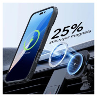 ESR Classic Hybrid Kickstand Halolock MagSafe iPhone 16 Plus + Tempered Glass Screen Protector - Black