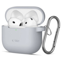 Tech-Protect Silicone Hook Case for AirPods 4 - Gray