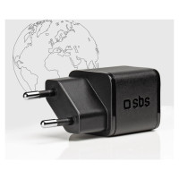 SBS TETRGAN1C20K 20W GaN USB-C Wall Charger with Power Delivery - Black