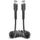 SBS TECABLETYPCCSK USB-C spiral cable - USB-C 0.5m - black