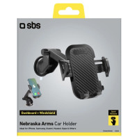 SBS TEHWSUPWIND smartphone holder telescopic with suction cup - black