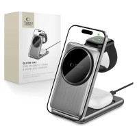 Tech-Protect QI15W-A42 3in1 Inductive Charger with MagSafe for Apple Devices - Gray
