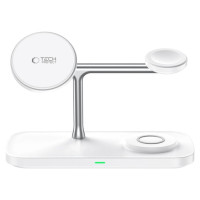 Tech-Protect QI15W-A45 3in1 Wireless Charger with MagSafe for Apple Devices - White