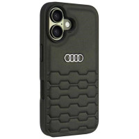 Audi Synthetic Leather iPhone 16 6.1" black/black hardcase AU-TPUPCIP16-GT/D2-BK