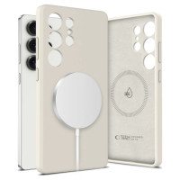 Tech-Protect Liquid Silicone MagSafe Case for Samsung Galaxy S25 Ultra - White