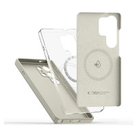 Tech-Protect Liquid Silicone MagSafe Case for Samsung Galaxy S25 Ultra - White