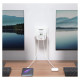 Tech-Protect PCL3x4 Power Strip, 2x USB-A, 2x USB-C, 3x AC Type Schuko - White