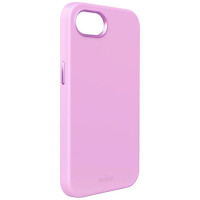 Puro Liquid Silicon Cover "ICON MAG PRO" with Magsafe, metal buttons and camera ring for iPhone 16E, pink