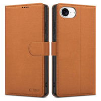 Tech-Protect Wallet Case for iPhone 16e - Brown