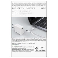 Puro PROLITE 45W USB-C Wall Charger - White