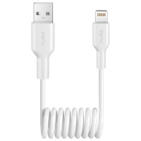 Puro 12W USB-A - Lightning Spiral Cable 1m - White