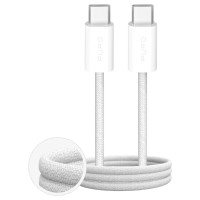 Puro Fabrik 4 100W braided USB-C - USB-C 1m cable - white