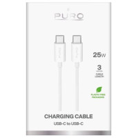 Puro TPE 25W USB-C - USB-C 3m Cable - White