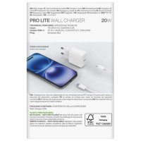 Puro PROLITE 20W USB-C Wall Charger - White