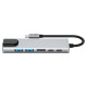 Tech-Protect HB02 HUB Adapter 6in1 USB-C + USB2.0 + USB3.0 + HDMI 4K 30Hz + RJ45 + PD100W - gray